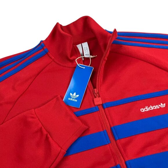 Adidas Originals The First Track Top Jacket Mens Size L SLIM FIT Scarlet Red NWT - Picture 5 of 11